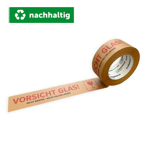 Papier-Klebeband «Vorsicht Glas» 50mm x 50m